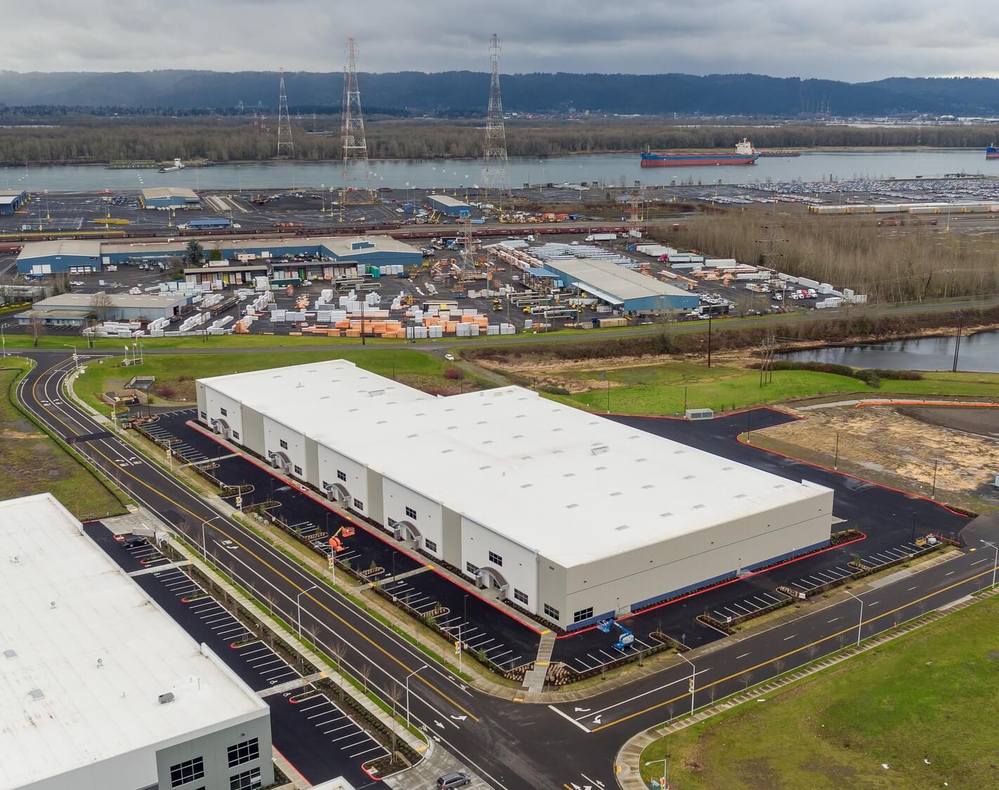 Aerial view of distribution facility